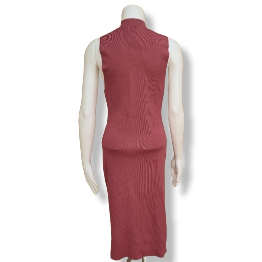 BAILEY 44 Carmine Bewitched Cut Out Bodycon Sheath Dress L Dusty Mauve Rose - Picture 6 of 14